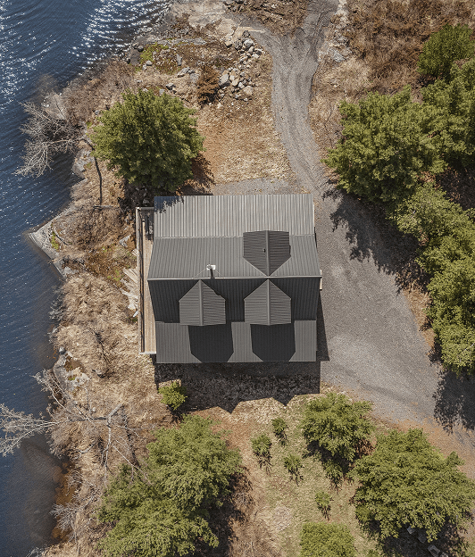 Aerial Waterfront View